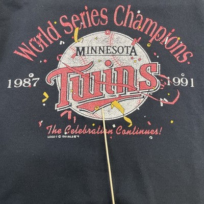 Vintage Minnesota Twins World Series Champions Sweatshirt Medium 1991 90s MLB