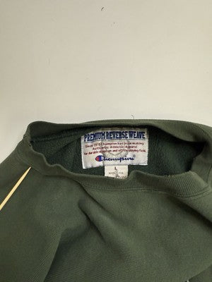 Vintage Champion Reverse Weave Crewneck Sweatshirt Size Large Green 90s