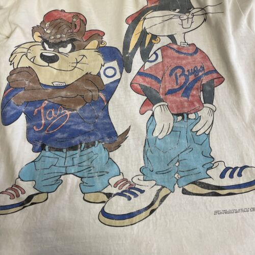 Vintage Bugs Bunny Taz Looney Tunes Changes T-Shirt Size Large 1992 90s