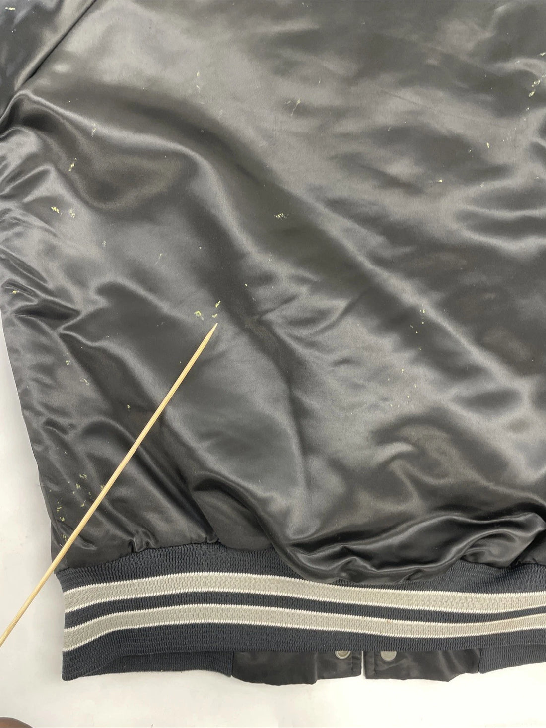 Vintage Los Angeles Oakland Raiders Locker Line Satin Bomber Jacket Small NFL