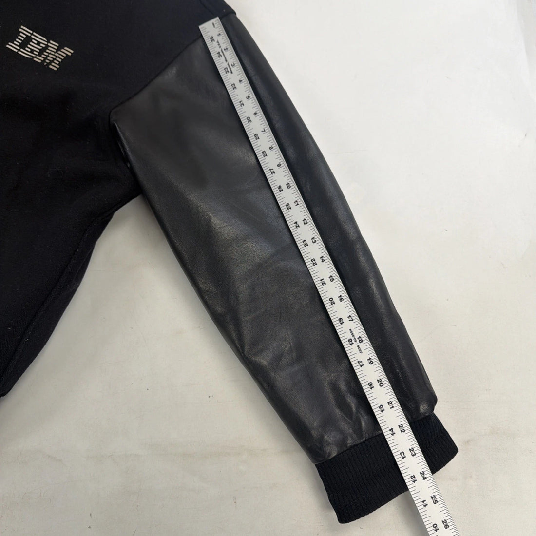 Vintage IBM Leather Wool Varsity Jacket Size 2XL