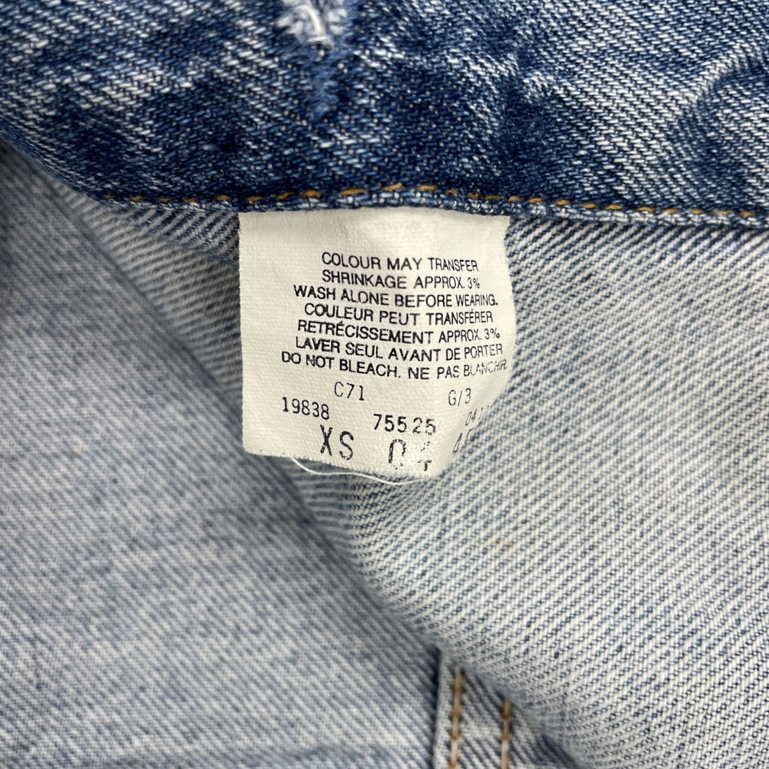 Vintage Levi's Denim Trucker Jacket Size XS 75525-0412