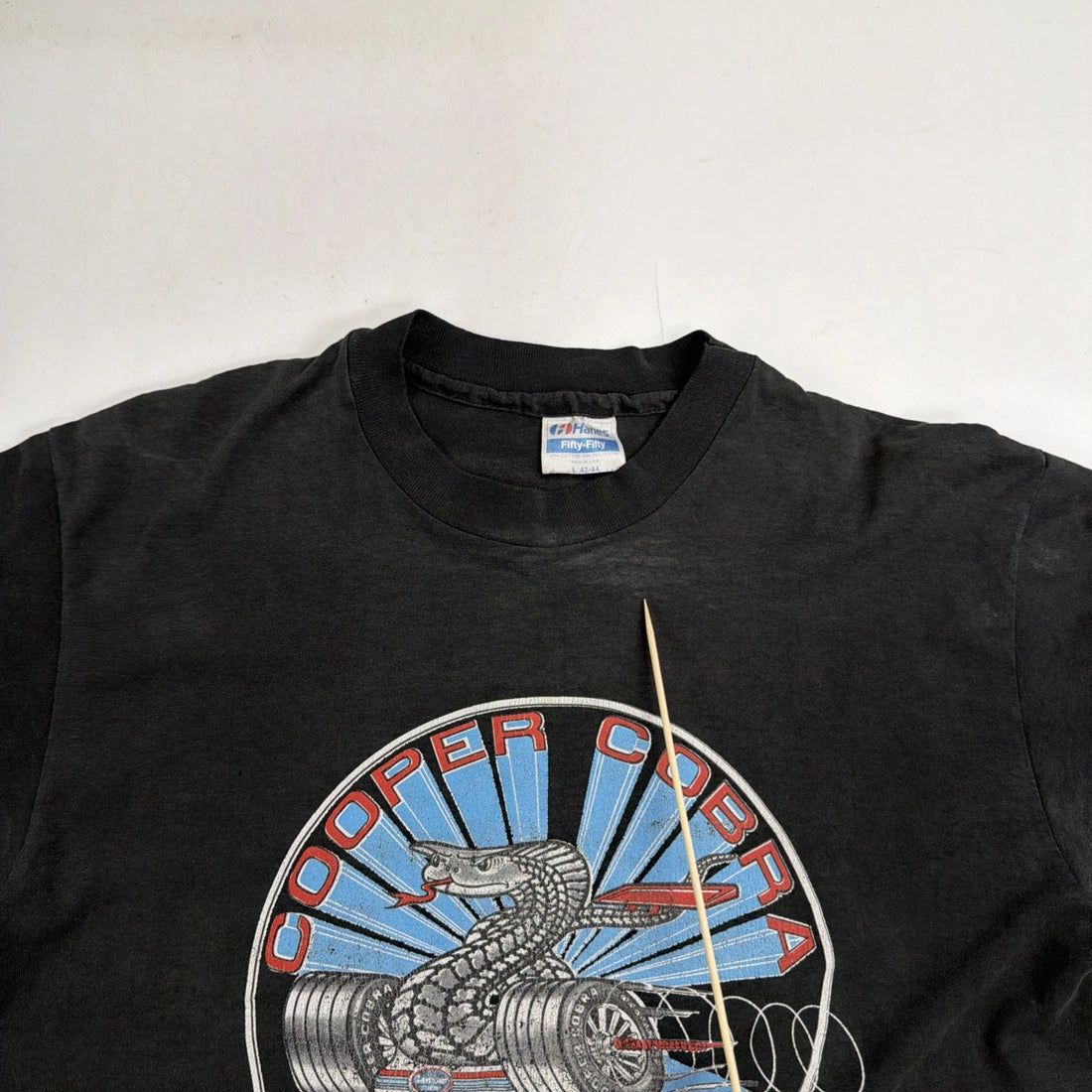 Vintage Cooper Cobra Radial G/T Racing T-Shirt Size Large 80s 90s