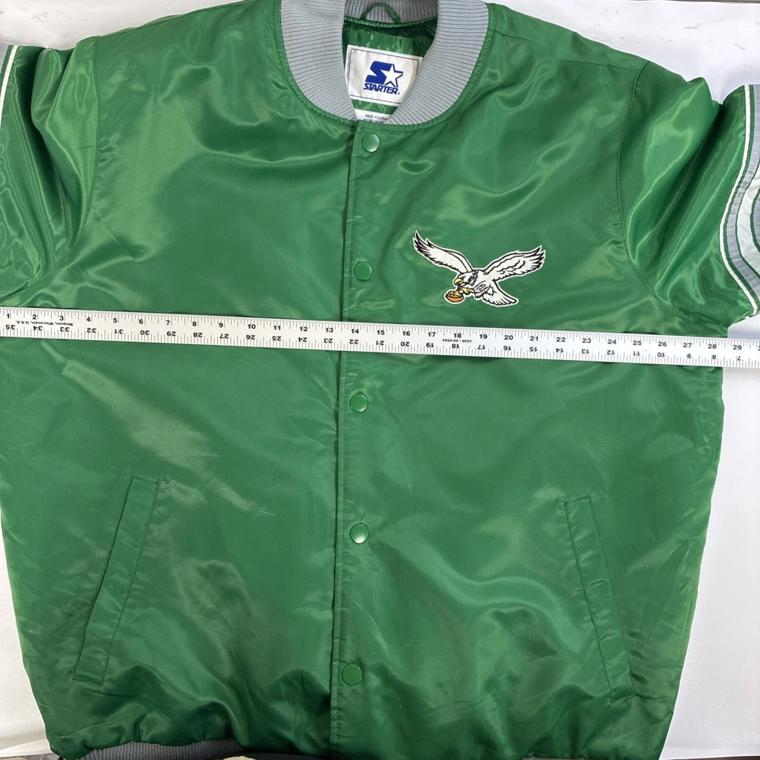 Philadelphia Eagles Starter Satin Bomber Jacket Size 2XL NFL