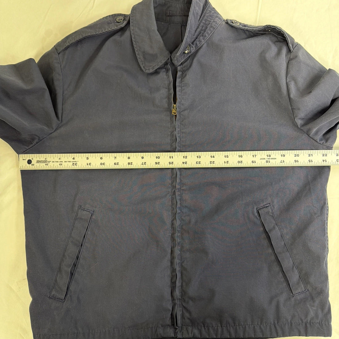 Vintage Vanderbilt Shirt Lightweight Jacket Size 40R Blue Army Military
