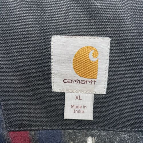 Carhartt Canvas Detroit Work Jacket Size XL 103828 BLK Blanket Lined