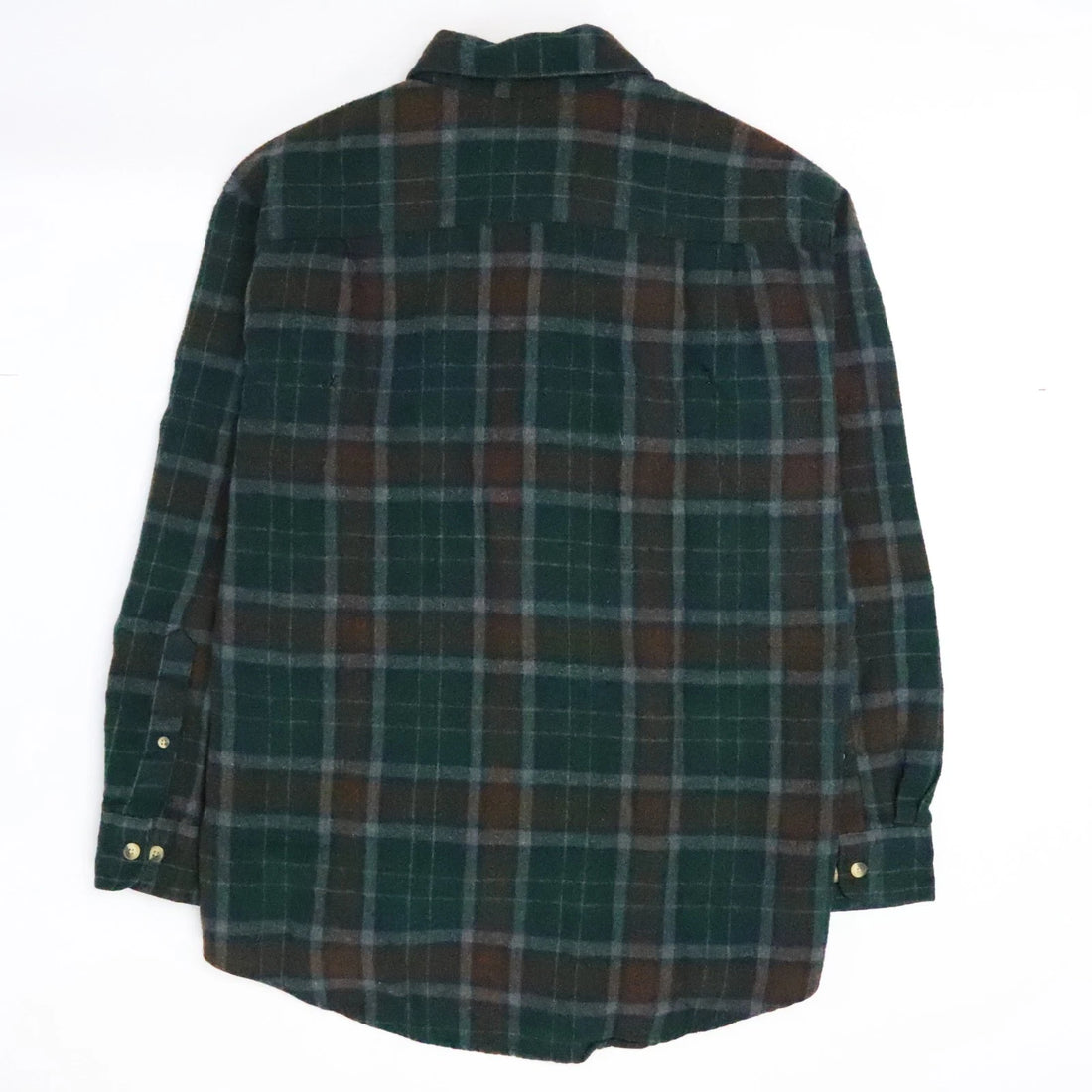 David Taylor Button Up Shirt Size Large Wool Blend Plaid