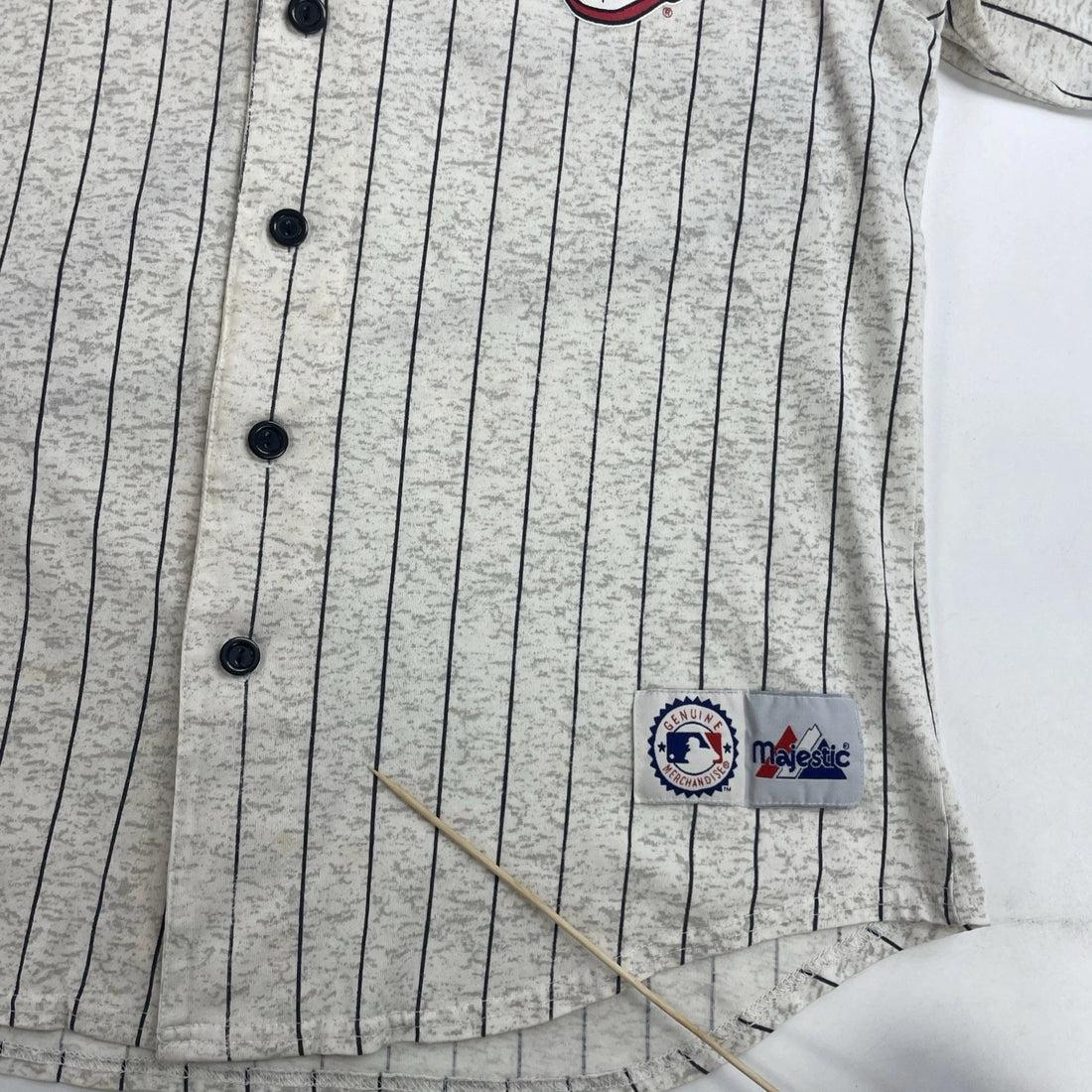 Vintage Cleveland Indians Majestic Cotton Baseball Jersey Size Large MLB
