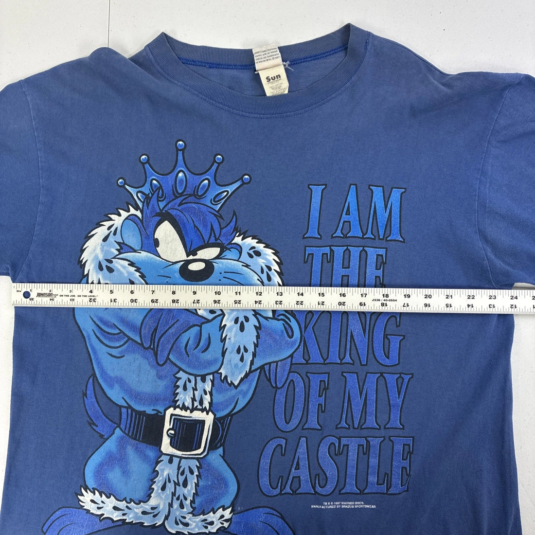 Vintage Taz King Of My Castle Looney Tunes T-Shirt Size XL 1997 90s
