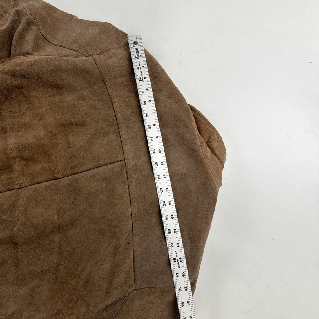 Vintage Fieldmaster Leather Suede Bomber Jacket Size 44 Brown