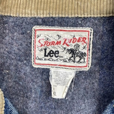 Vintage Lee Storm Rider Denim Jacket Size XL Blanket Lined