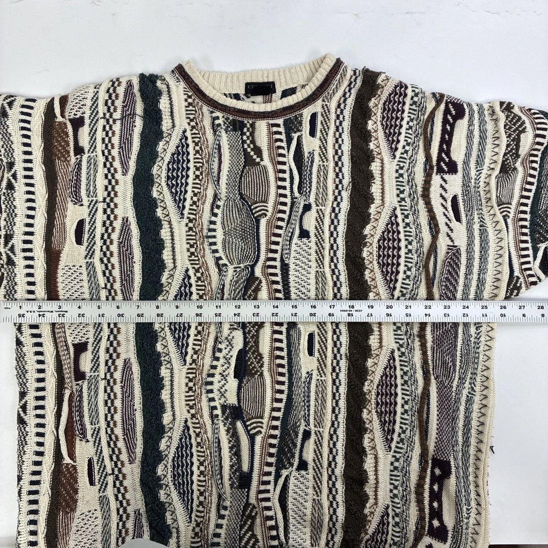 Vintage Cellinni 3D Knit Crewneck Sweater Size XL
