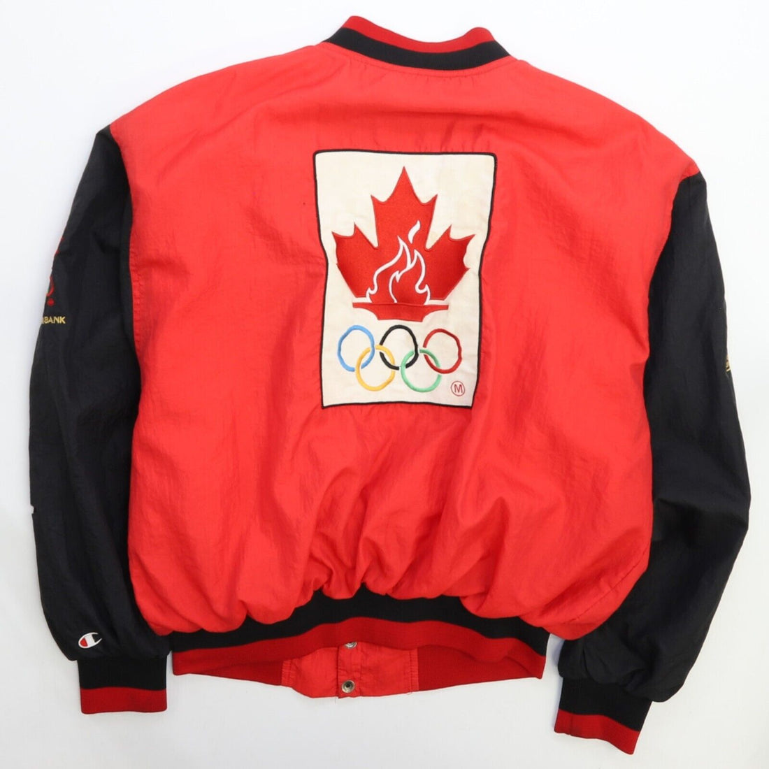 Vintage Team Canada Champion Bomber Jacket Size XL 1996 90s Olympics