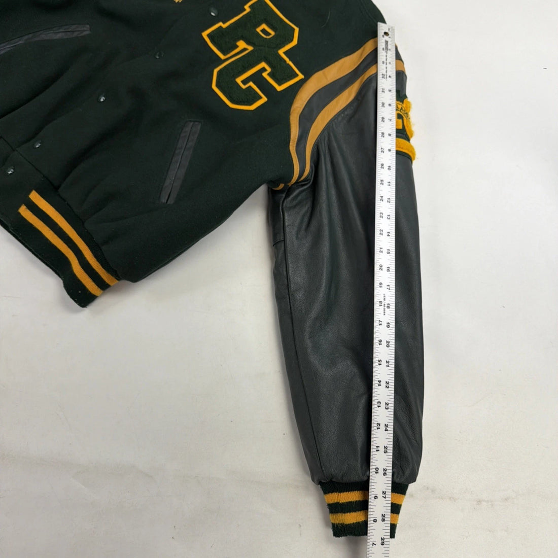 Vintage PC Pirates Leather Wool Varsity Letterman Jacket Large