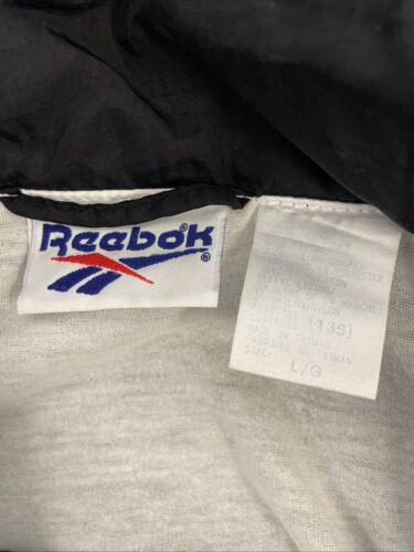 Vintage Reebok Windbreaker Light Jacket Size Large Black