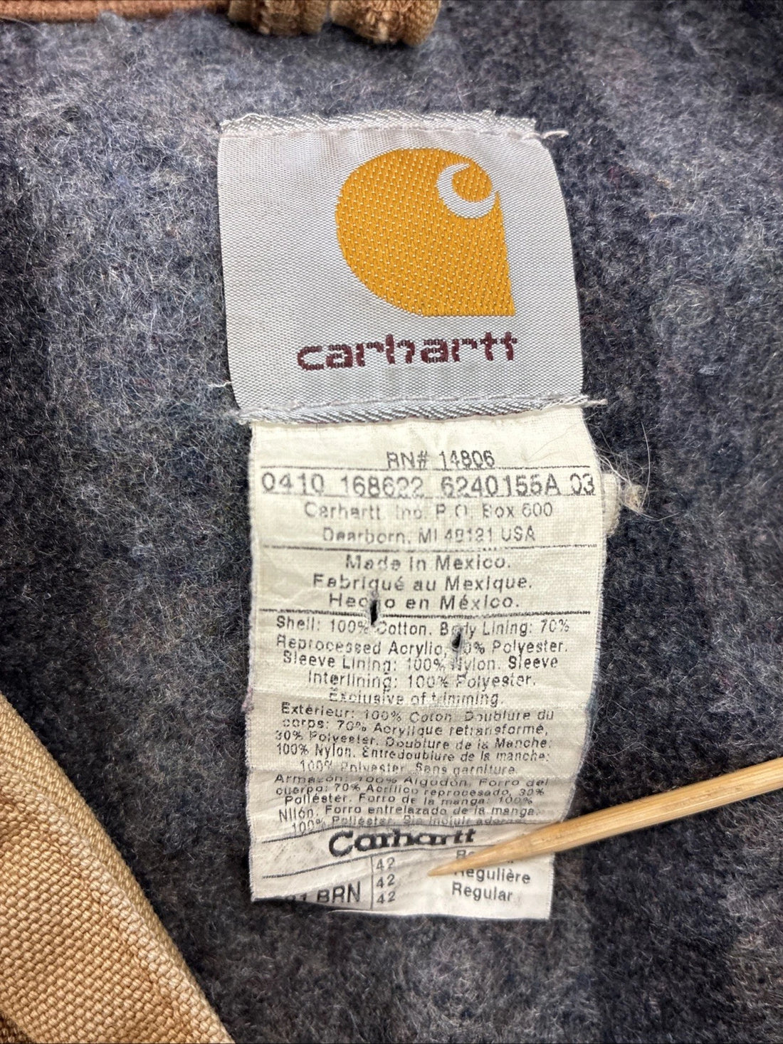 Carhartt Canvas Chore Coat Work Jacket Size 42