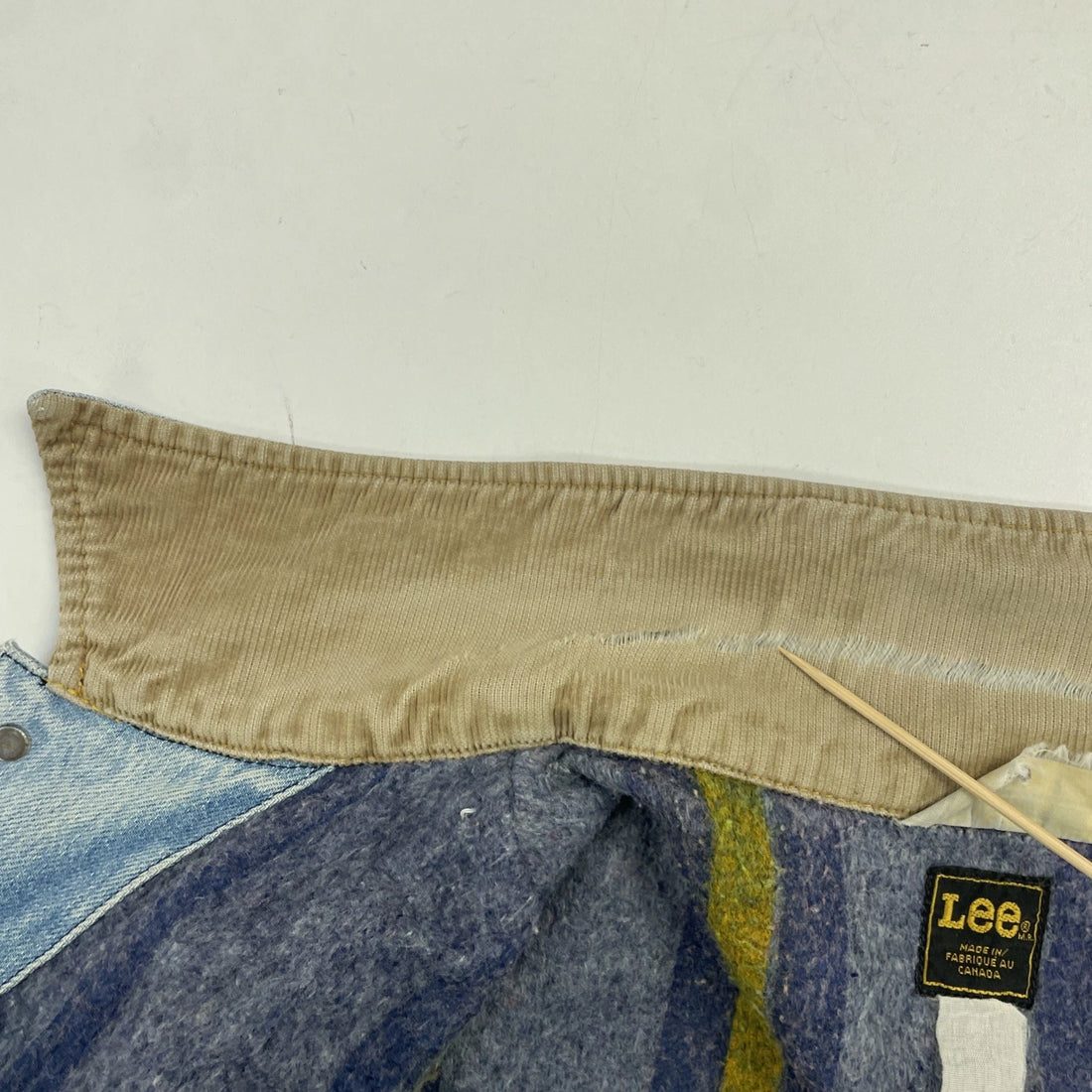 Vintage Lee Blanket Lined Denim Trucker Jacket Size 44 L