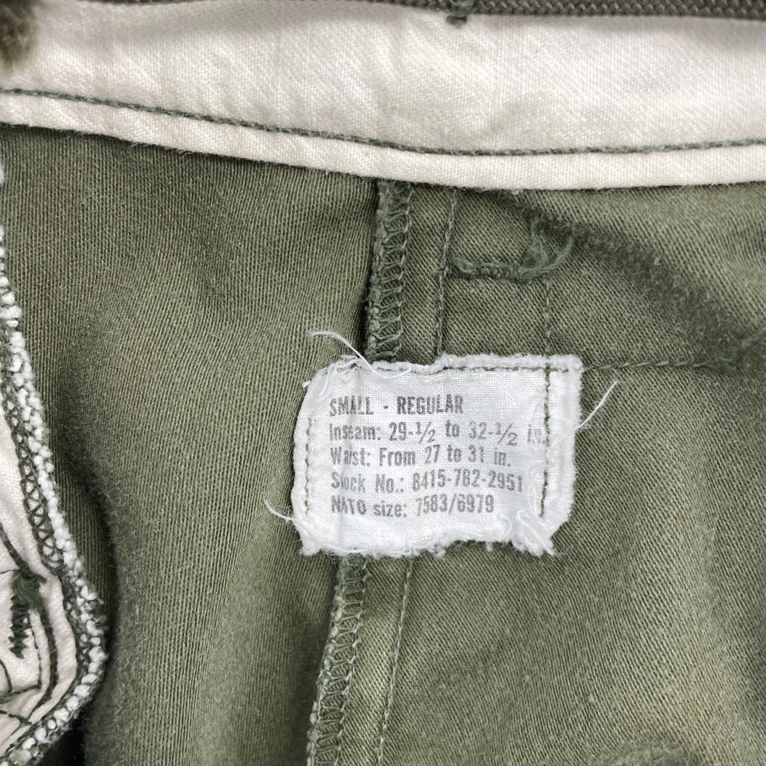 Vintage OG 107 Sateen Military Army Cargo Pants Size Small Regular