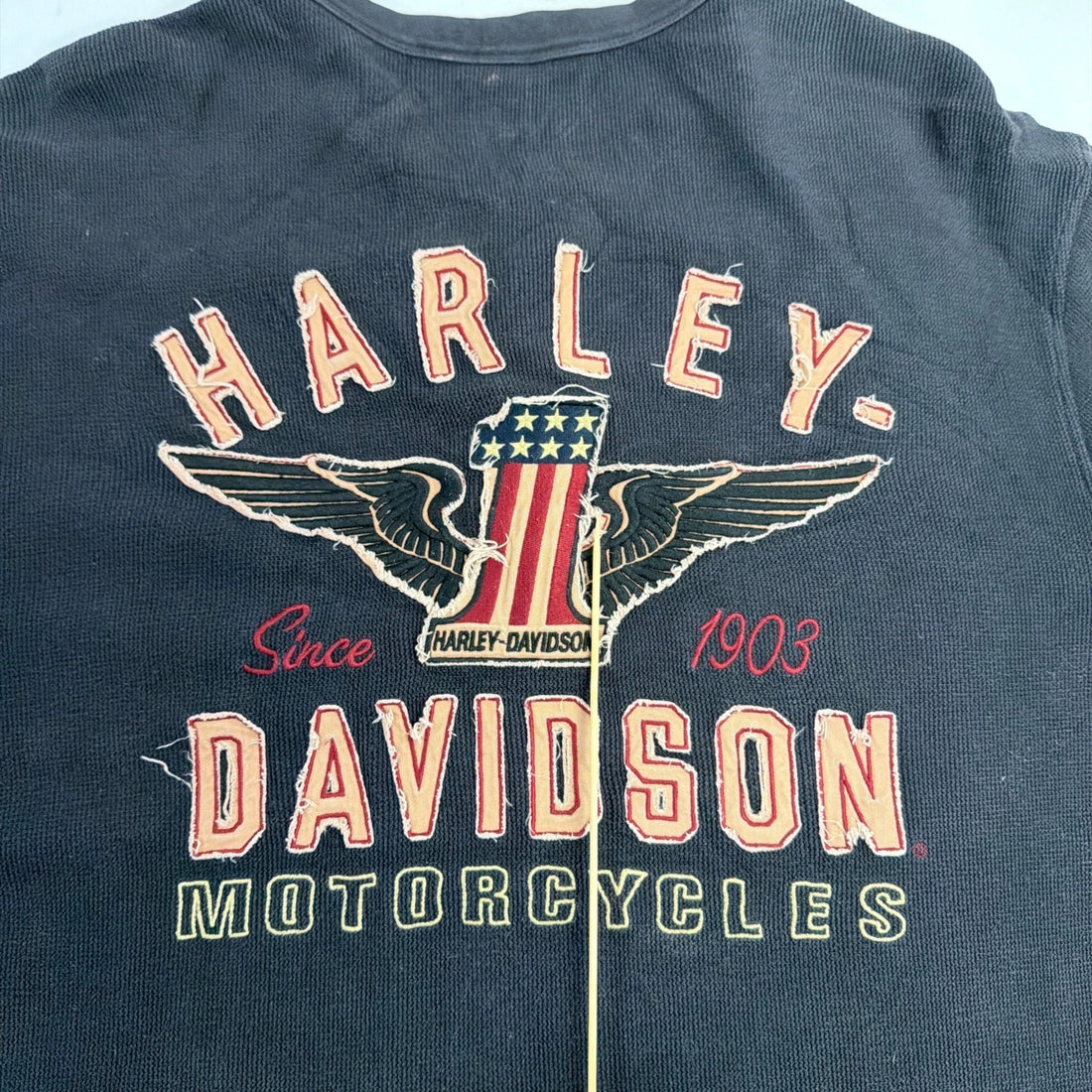 Harley Davidson Motorcycles Henley Long Sleeve Shirt Size 2XL