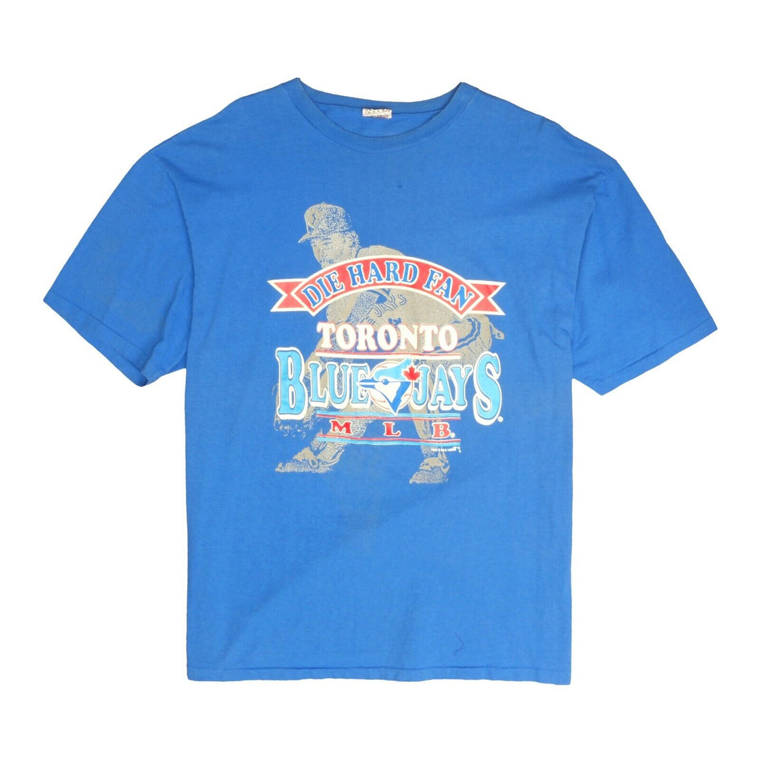 Vintage Toronto Blue Jays Die Hard Fan T-Shirt Size XL Blue 1992 90s MLB