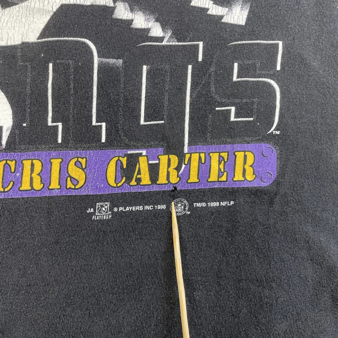 Vintage Minnesota Vikings Cris Carter T-Shirt Size Large 1998 90s NFL