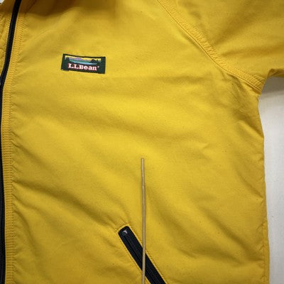 Vintage L.L. Bean Three Season Bomber Jacket Size Large Tall Yellow Fleece Lined