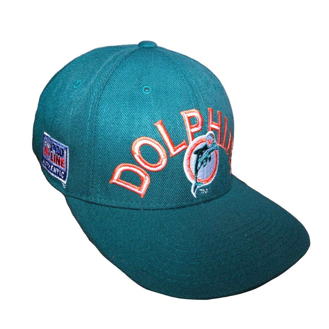 Vintage Miami Dolphins Sports Specialties Fitted Hat Size 7 1/4 Teal NFL