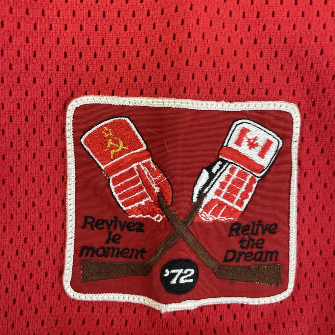 Vintage CCCP Russia Mesh Hockey Jersey Size XL Red 1972 Patch
