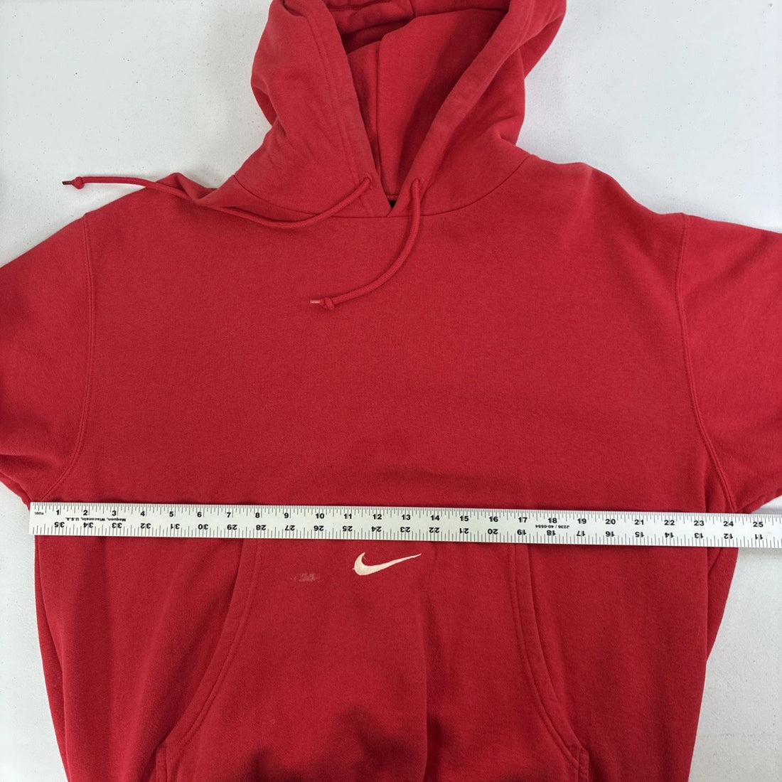 Vintage Nike Sweatshirt Hoodie Size Medium Red Embroidered Swoosh