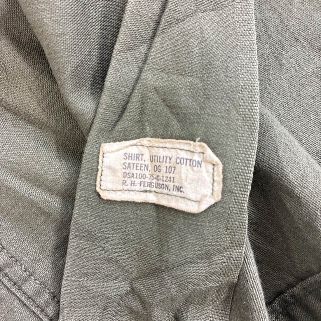 Vintage Sateen OG 107 U.S. Air Force Shirt Size 15 1/2 X 35