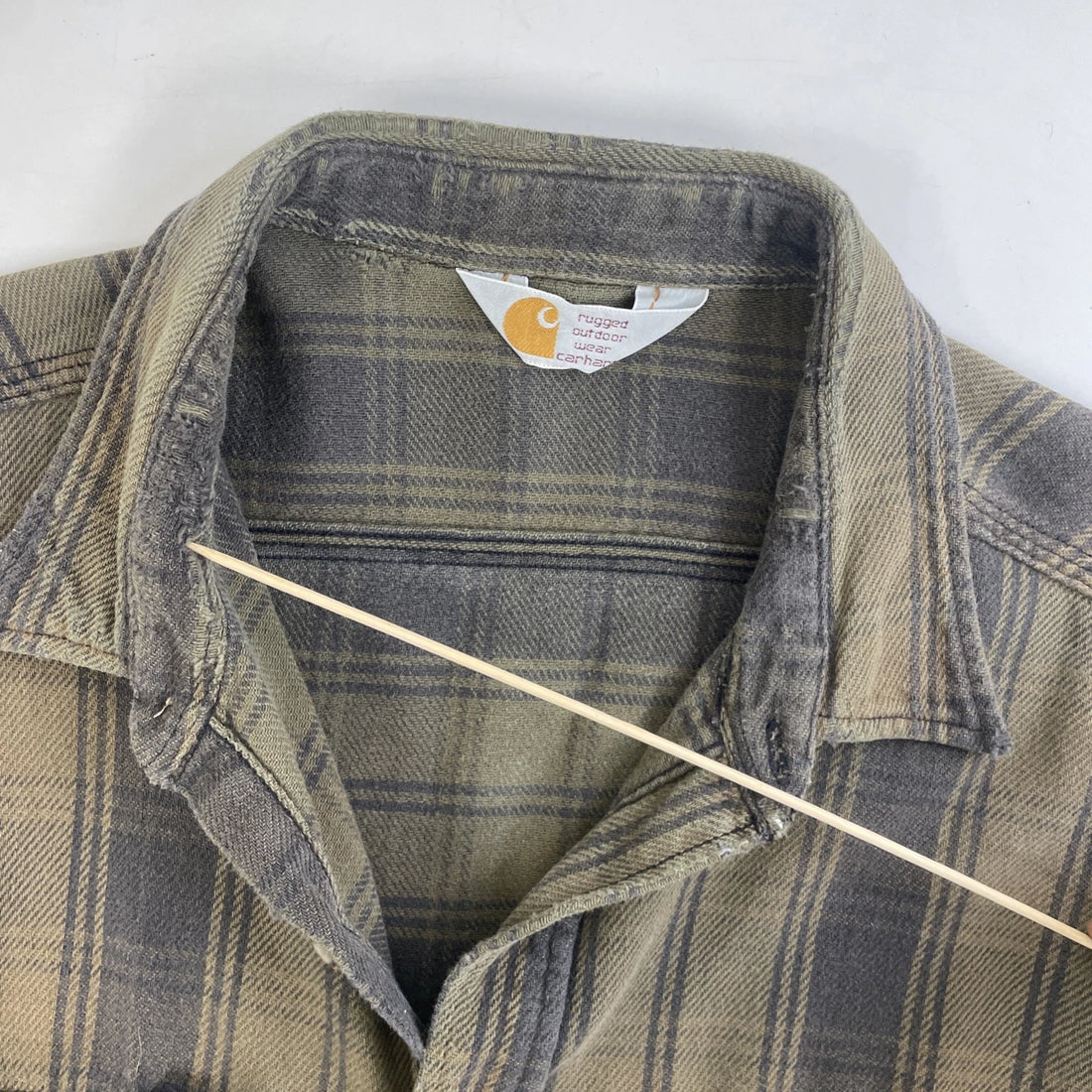 Vintage Carhartt Rugged Button Up Shirt Size XL Plaid