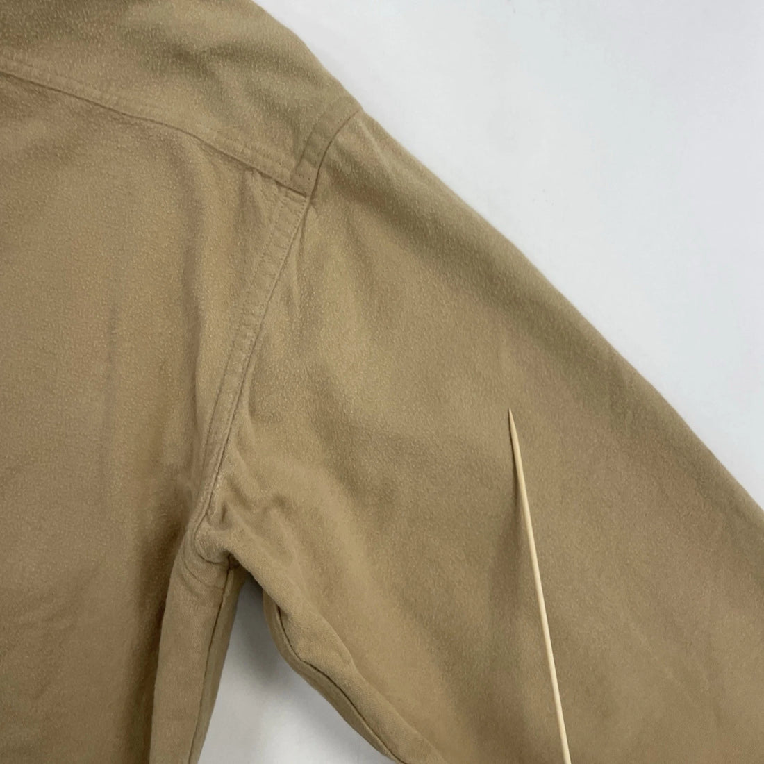 Vintage LL Bean Button Up Long Sleeve Shirt Size Large Beige