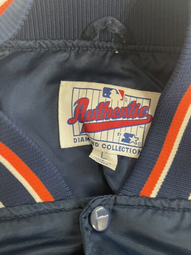 Vintage Detroit Tigers Starter Satin Bomber Jacket Size Large MLB