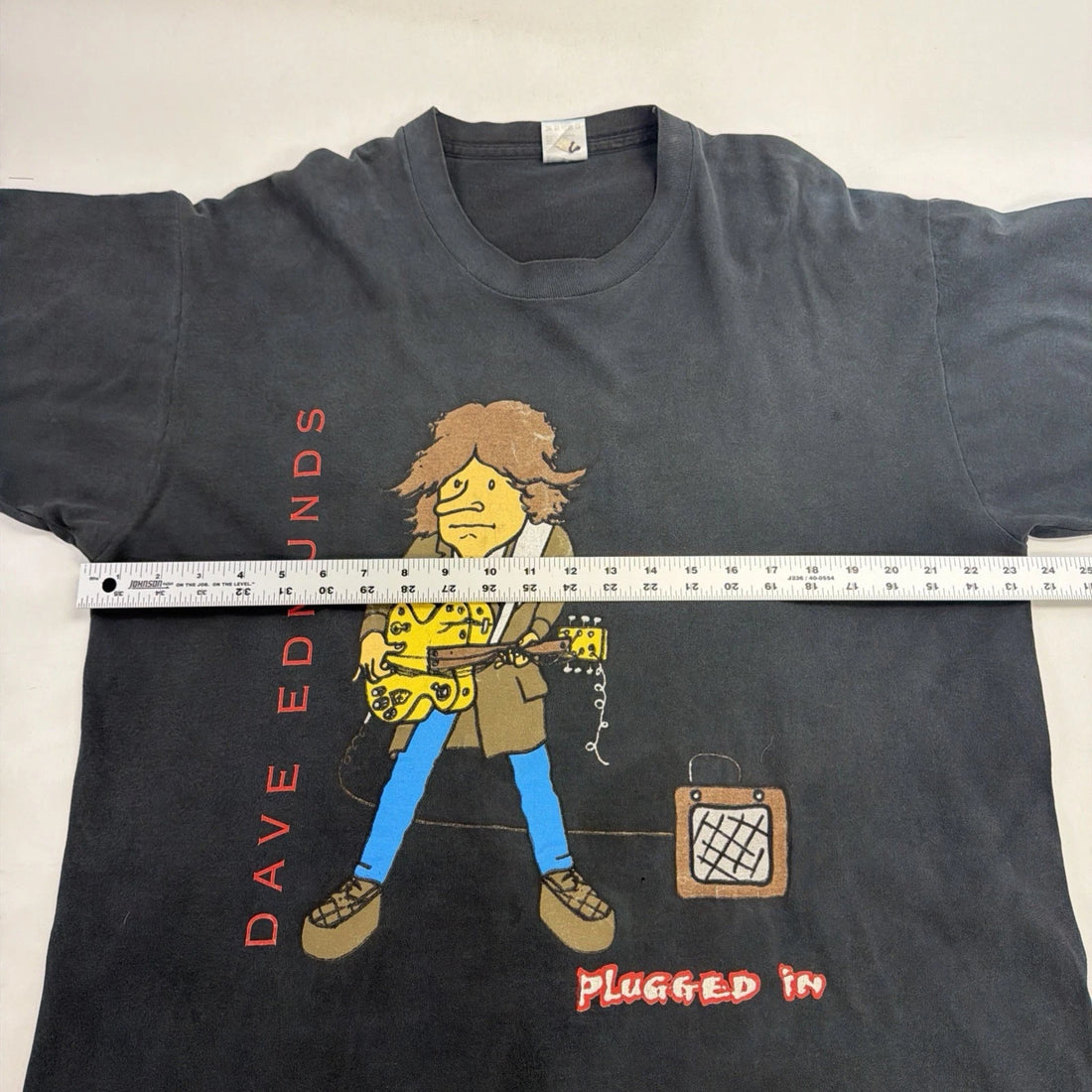 Vintage Dave Edmunds Plugged In T-Shirt Size XL 90s