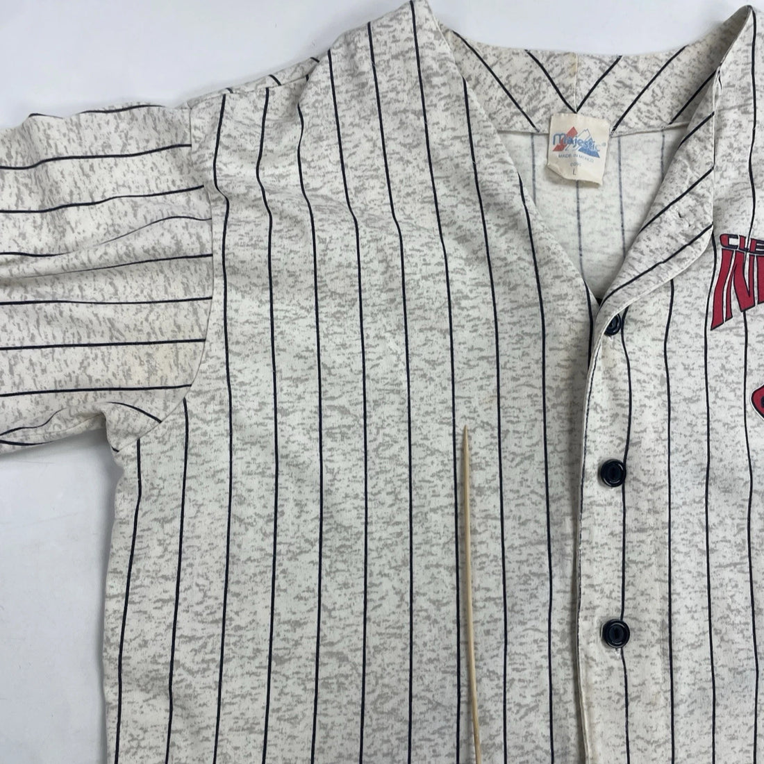 Vintage Cleveland Indians Majestic Cotton Baseball Jersey Size Large MLB