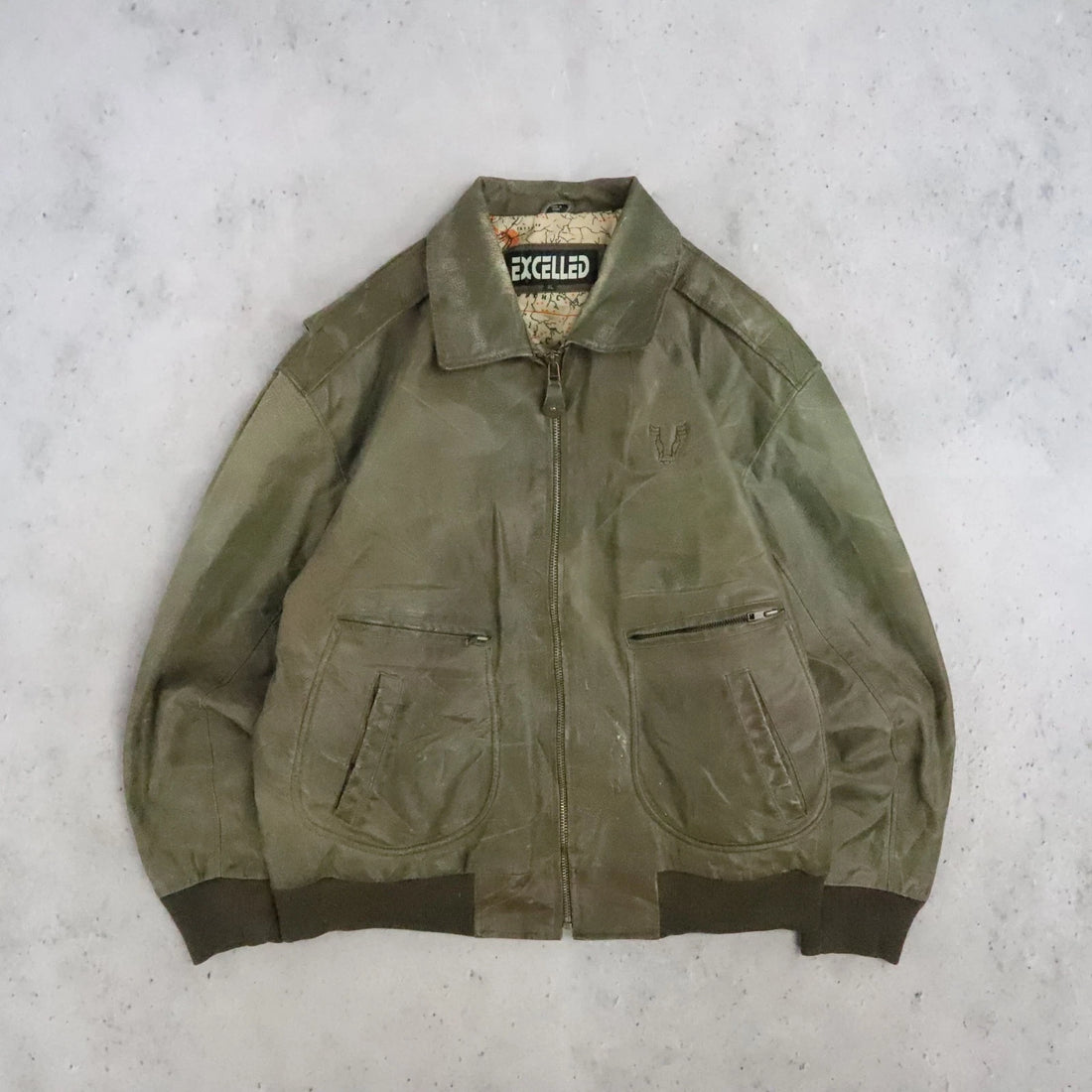 Excelled Leather Bomber Jacket Size XL