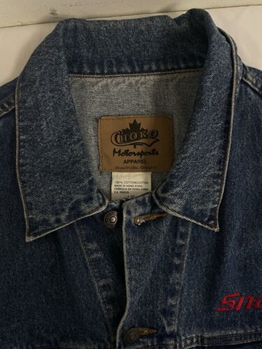 Vintage Snap-On Denim Vest Jacket Size Large