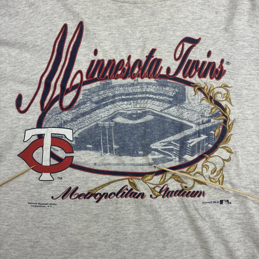 Vintage Minnesota Twins Metropolitan Stadium Nutmeg T-Shirt Size XL 90s MLB