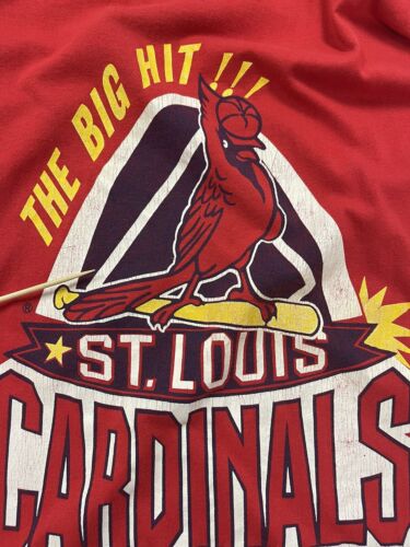 Vintage St Louis Cardinals The Big Hit Trench T-Shirt XL Made USA 1989 –  Throwback Vault