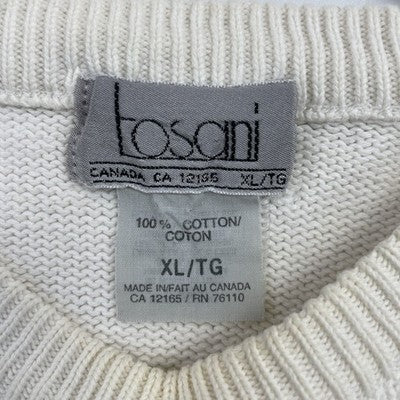 Vintage Tosani Snap-On Crewneck Sweater Size XL