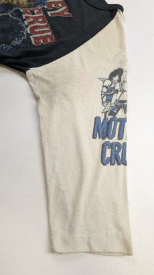 Vintage Motley Crue Shout At The Devil Tour Raglan T-Shirt Size Small Band 80s