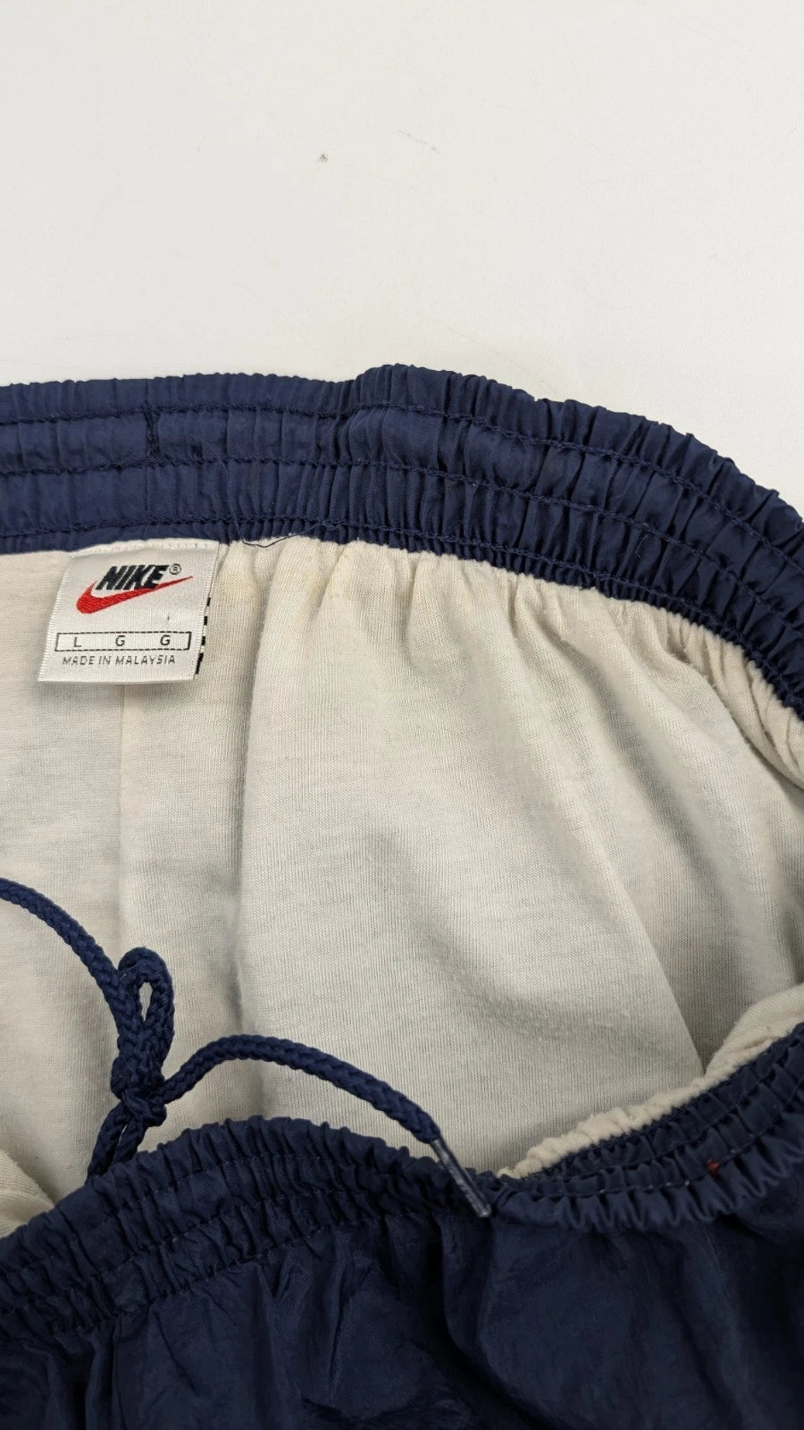 Vintage Nike Nylon Track Pants Size Large Tonal Blue
