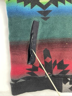 Vintage Pendleton High Grade Western Wear Wool Bomber Jacket Size Large Aztec