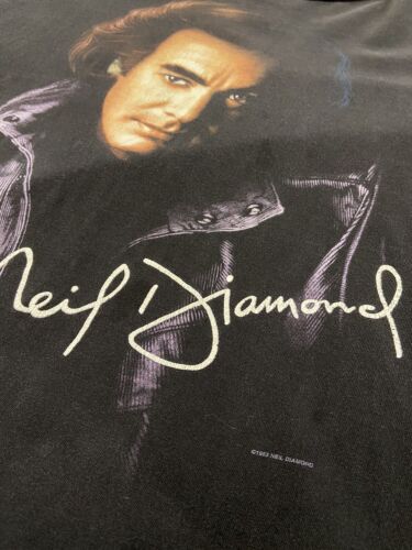 Vintage Neil Diamond US Tour T-Shirt Size XL Black Music 1996 90s
