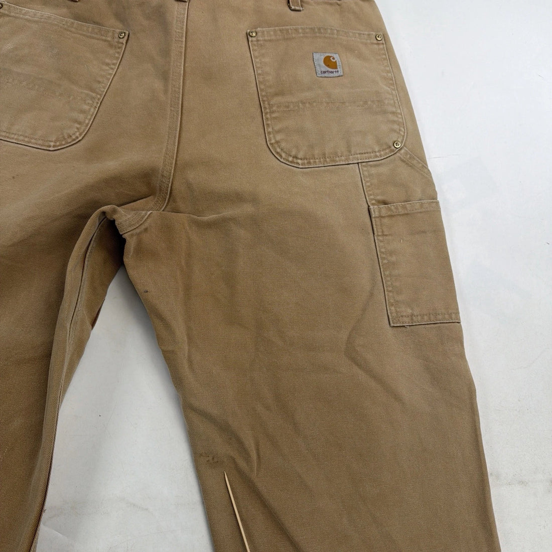 Vintage Carhartt Canvas Double Knee Carpenter Work Pants 38 X 32 B01 BRN