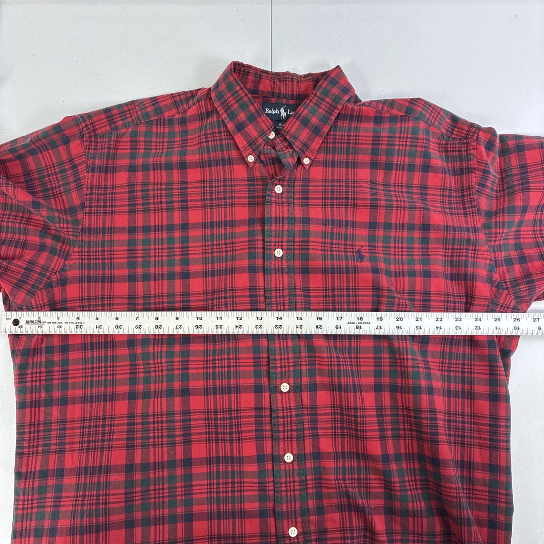 Vintage Polo Ralph Lauren Blake Button Up Shirt Size XL Red Plaid