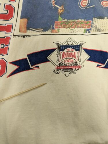 Vintage Chicago Cubs T-Shirt Size Medium White 1994 90s MLB