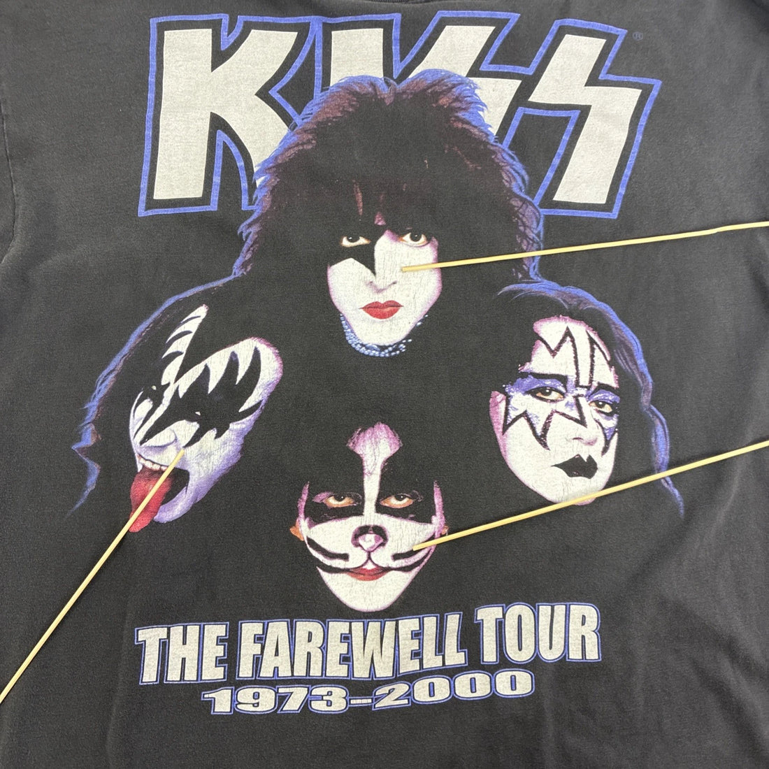 Vintage Kiss Legends Never Die Farewell Tour Band T-Shirt Size 2XL