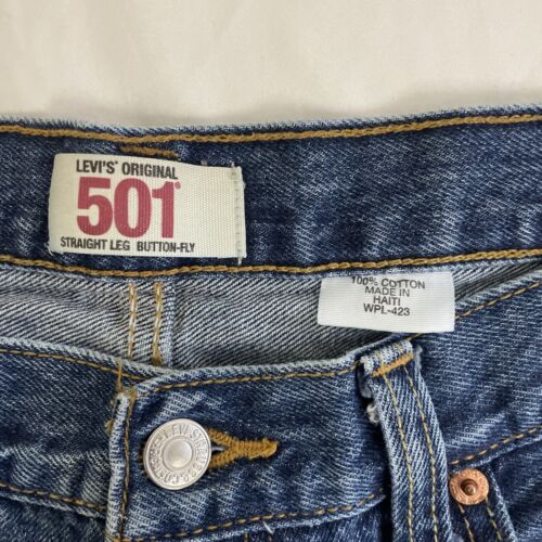 Levi Strauss & Co 501 Denim Jeans Pants Size 34 X 32 Blue Button Fly