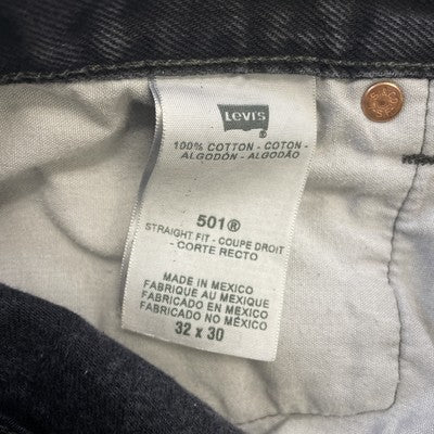 Vintage Levi's 501 Denim Jean Pants Size 32 X 30 Black